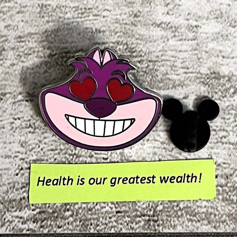 Disney Pin Cheshire‎ Cat Love Emoji - Alice in Wonderland